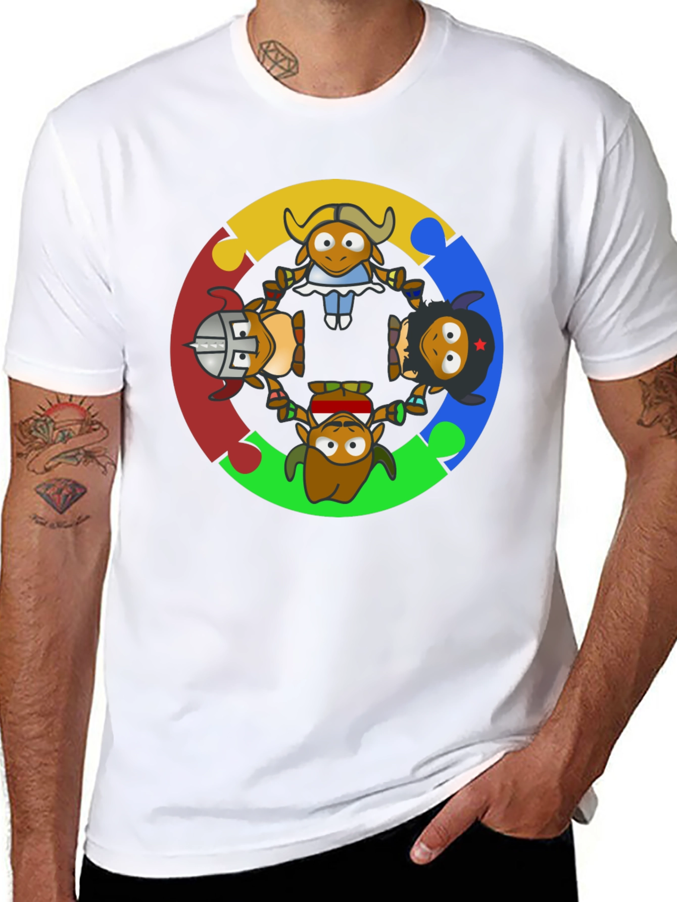 Cartoon Cultural Character T-Shirt