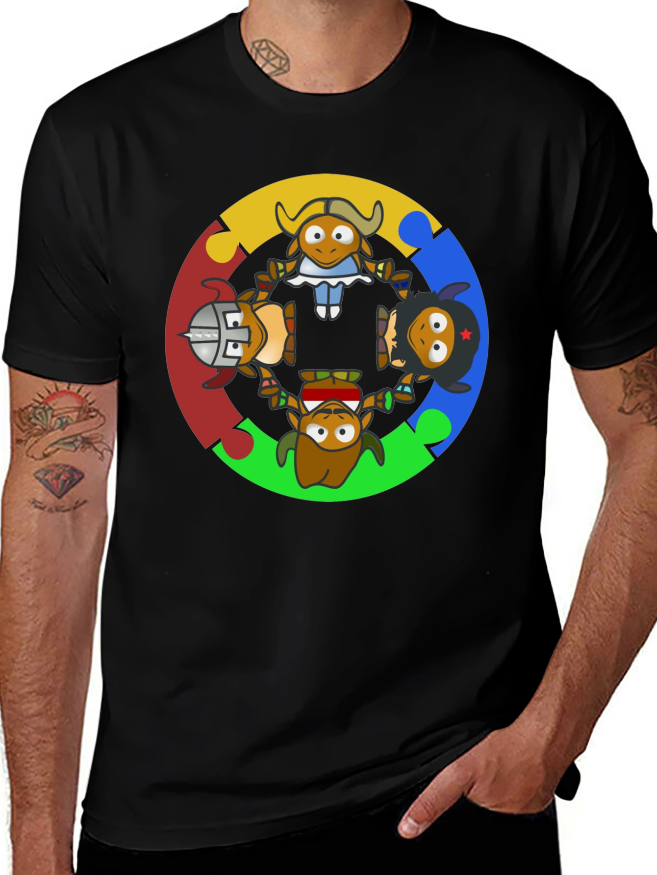 Cartoon Cultural Character T-Shirt