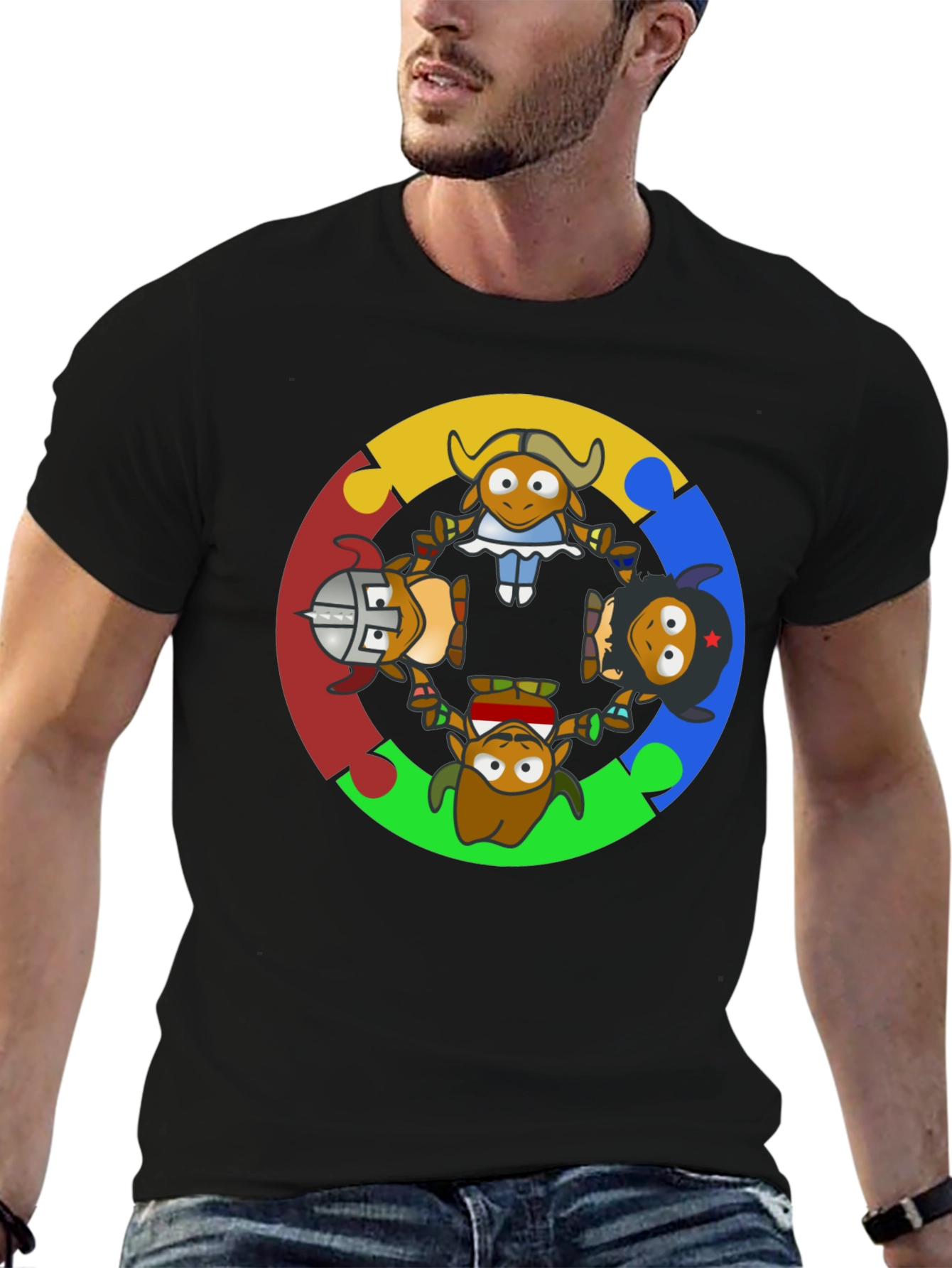 Cartoon Cultural Character T-Shirt