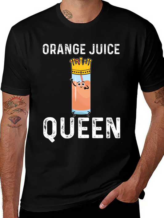 Orange Juice Queen Graphic Tee - Fun Novelty T-Shirt