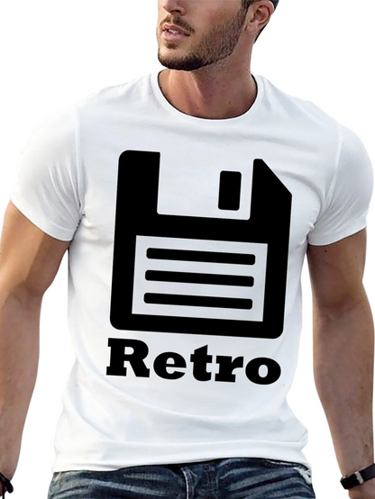 Retro Floppy Disk Black T-Shirt