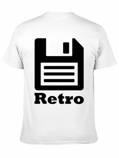 Retro Floppy Disk Black T-Shirt