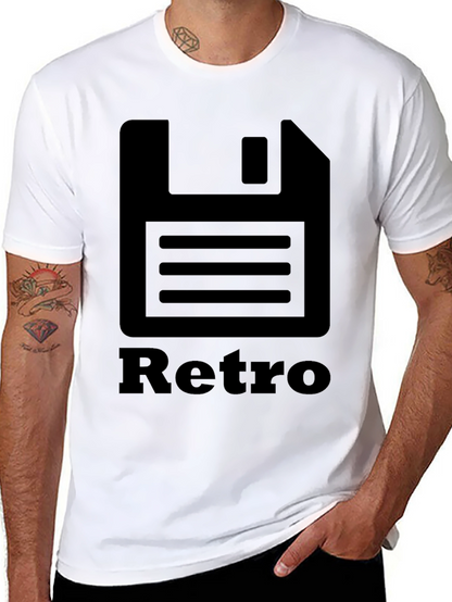 Retro Floppy Disk Black T-Shirt