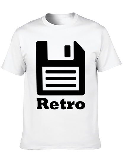 Retro Floppy Disk Black T-Shirt