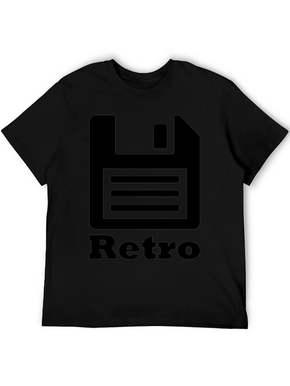 Retro Floppy Disk Black T-Shirt