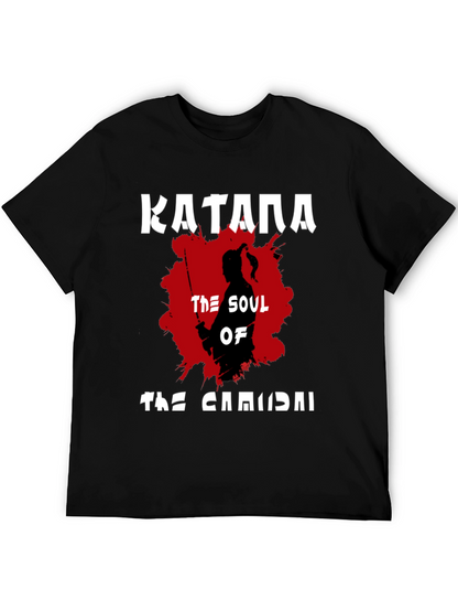 Katana Samurai Graphic T-Shirt - Black