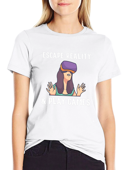 Escape Reality Gamer T-Shirt - Black Cotton Tee