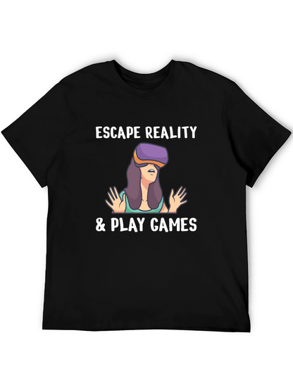 Escape Reality Gamer T-Shirt - Black Cotton Tee