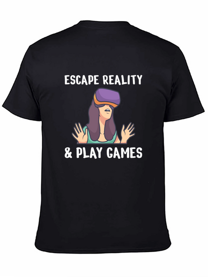 Escape Reality Gamer T-Shirt - Black Cotton Tee