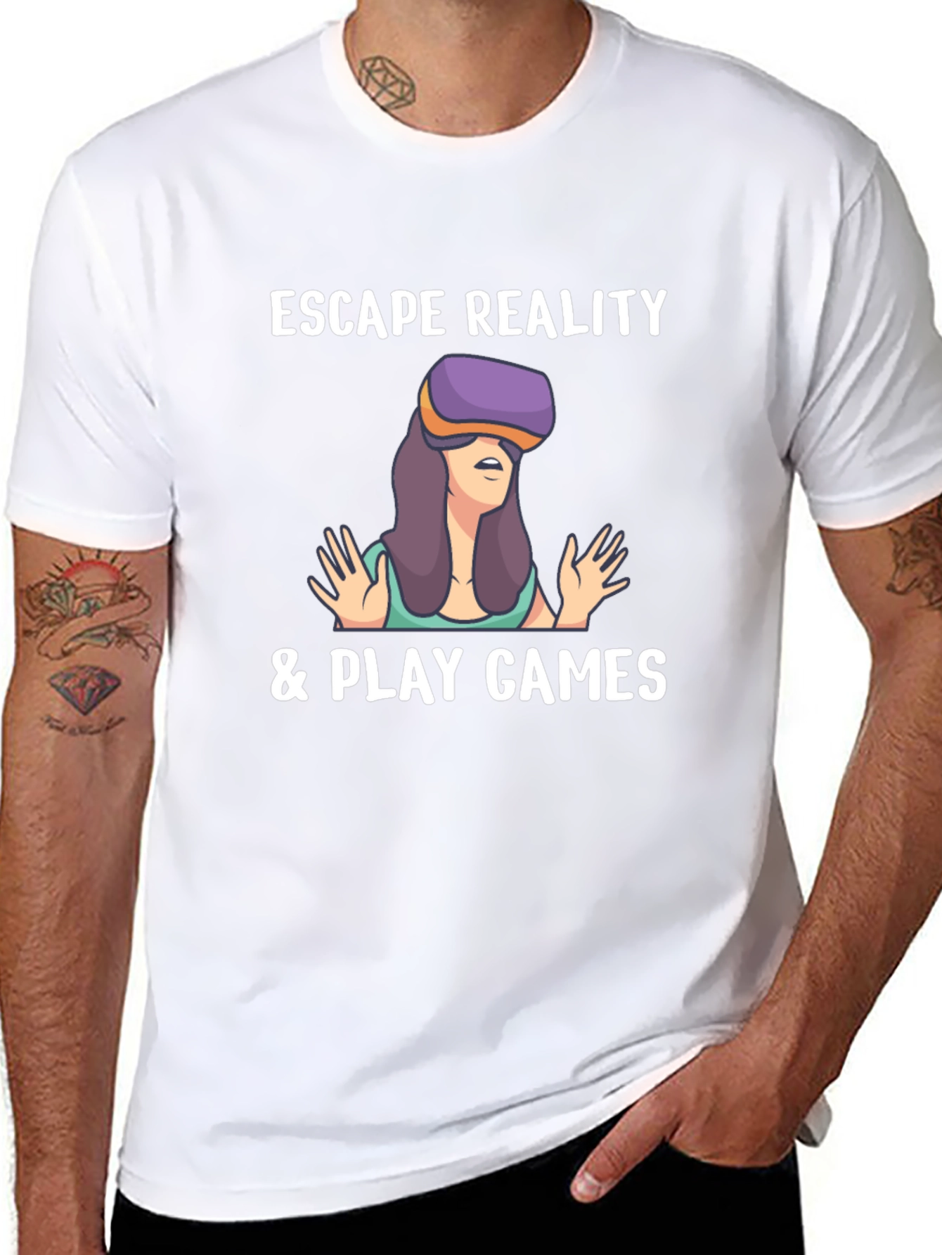 Escape Reality Gamer T-Shirt - Black Cotton Tee