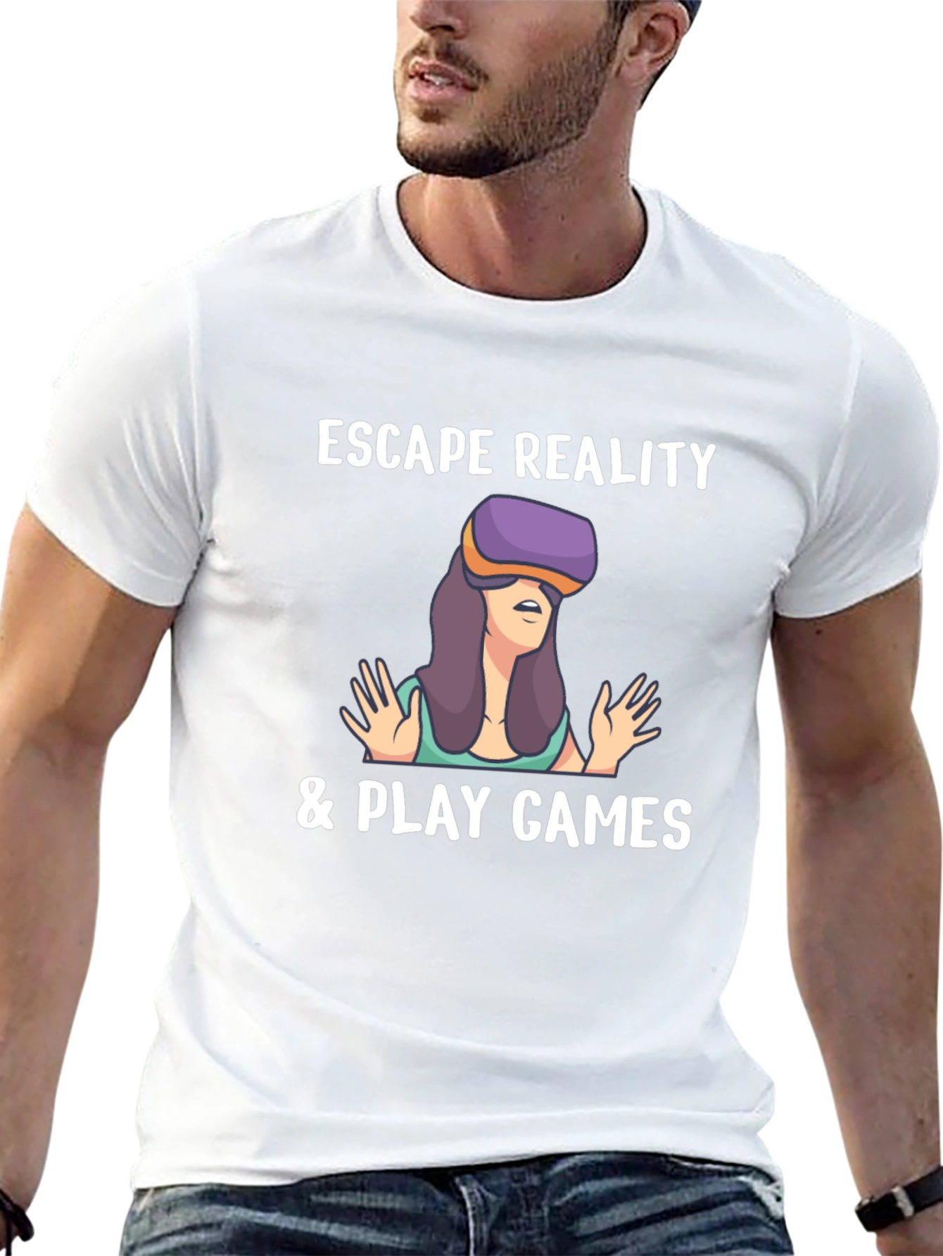 Escape Reality Gamer T-Shirt - Black Cotton Tee