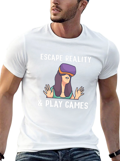 Escape Reality Gamer T-Shirt - Black Cotton Tee