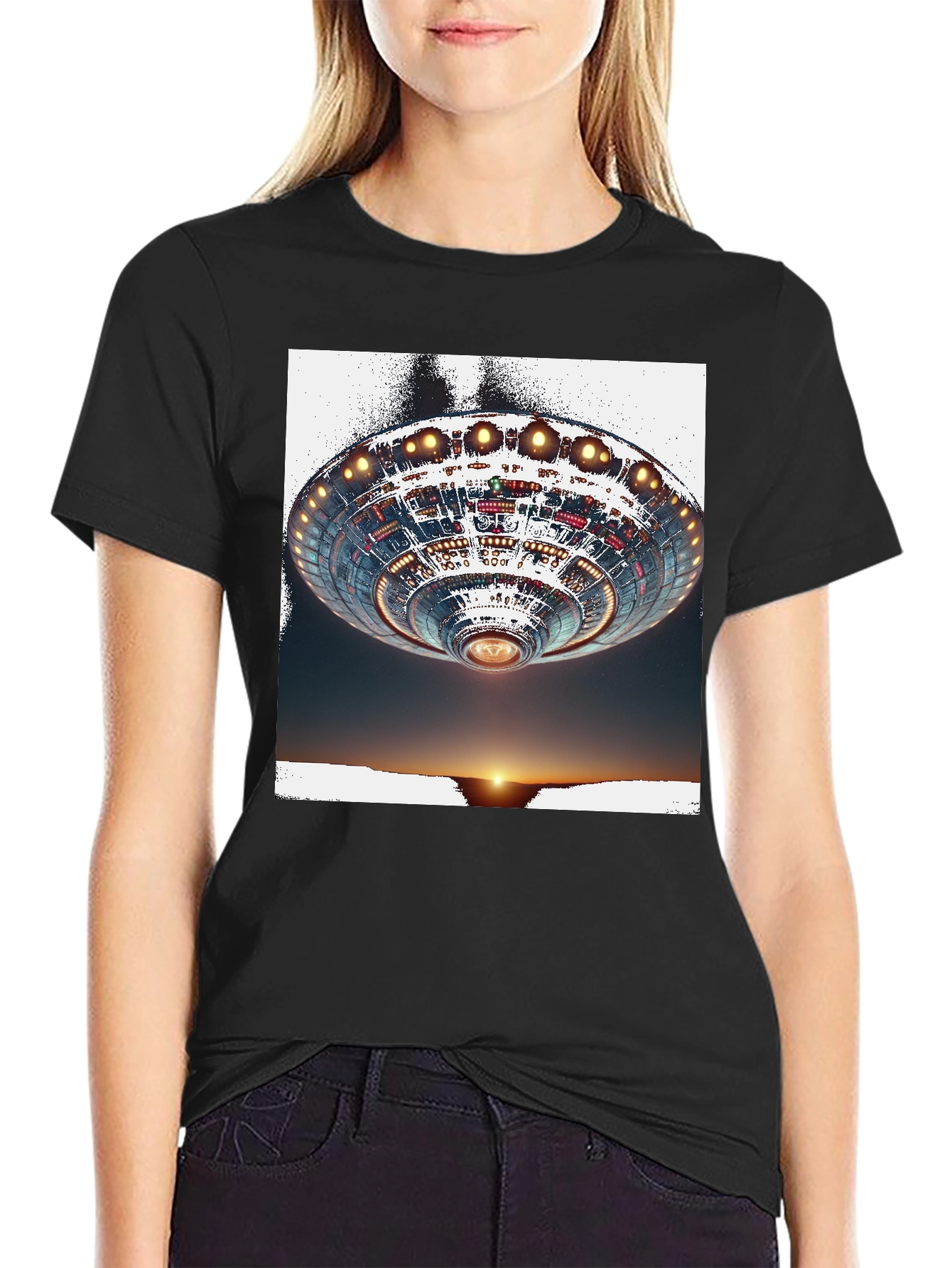 UFO Sunset Graphic Tee