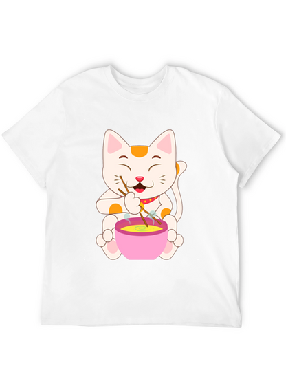 Lucky Cat Ramen T-Shirt - Unique Graphic Tee