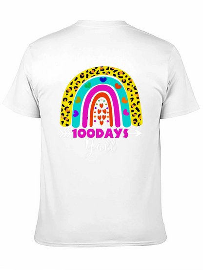 100 Days Yall Rainbow Graphic Tee