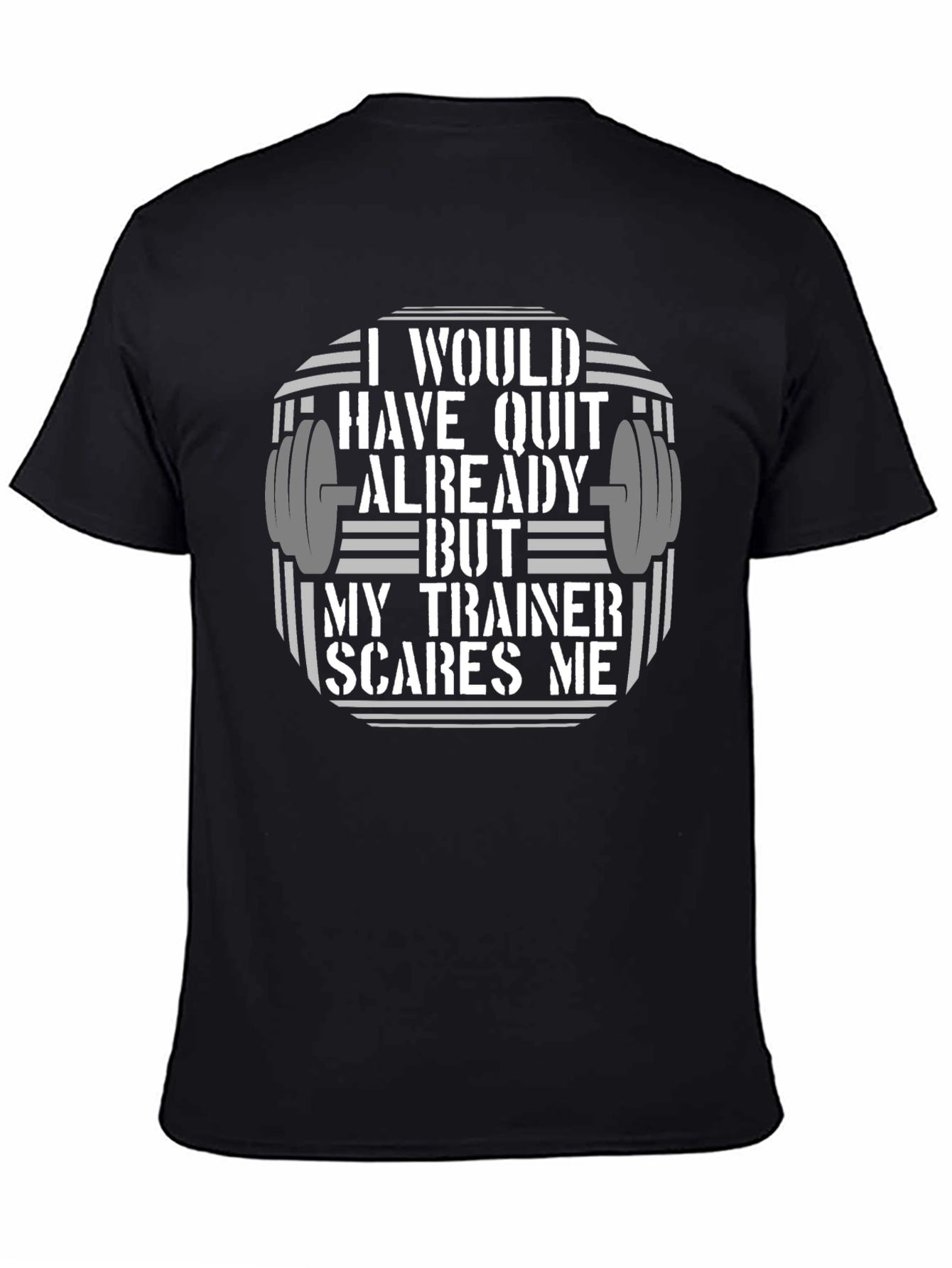 Funny Workout T-Shirt: My Trainer Scares Me