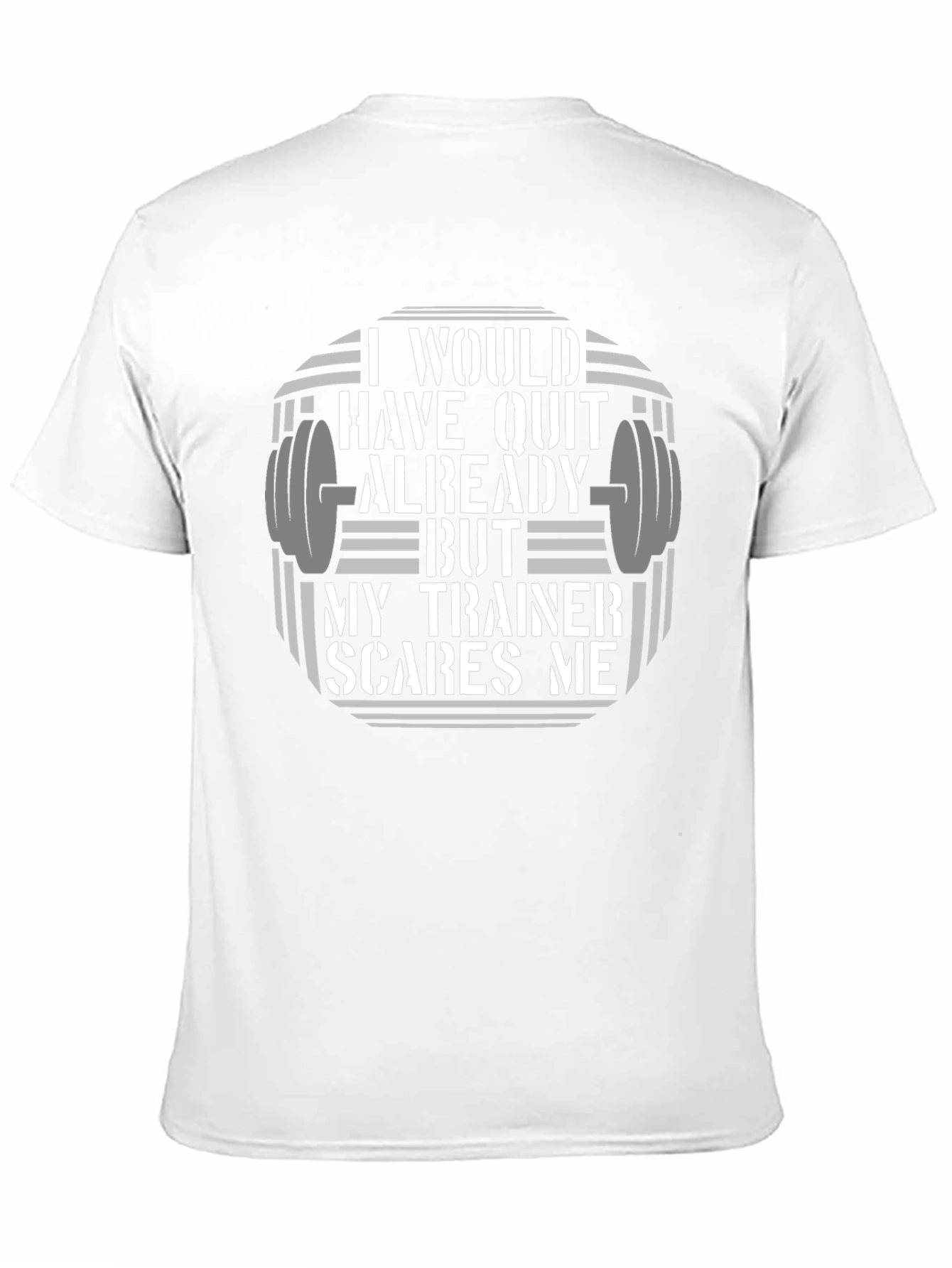 Funny Workout T-Shirt: My Trainer Scares Me