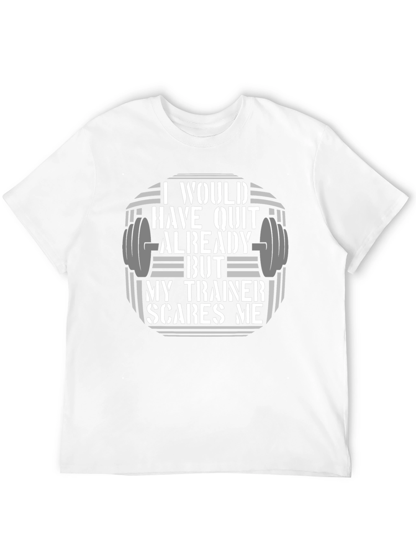 Funny Workout T-Shirt: My Trainer Scares Me