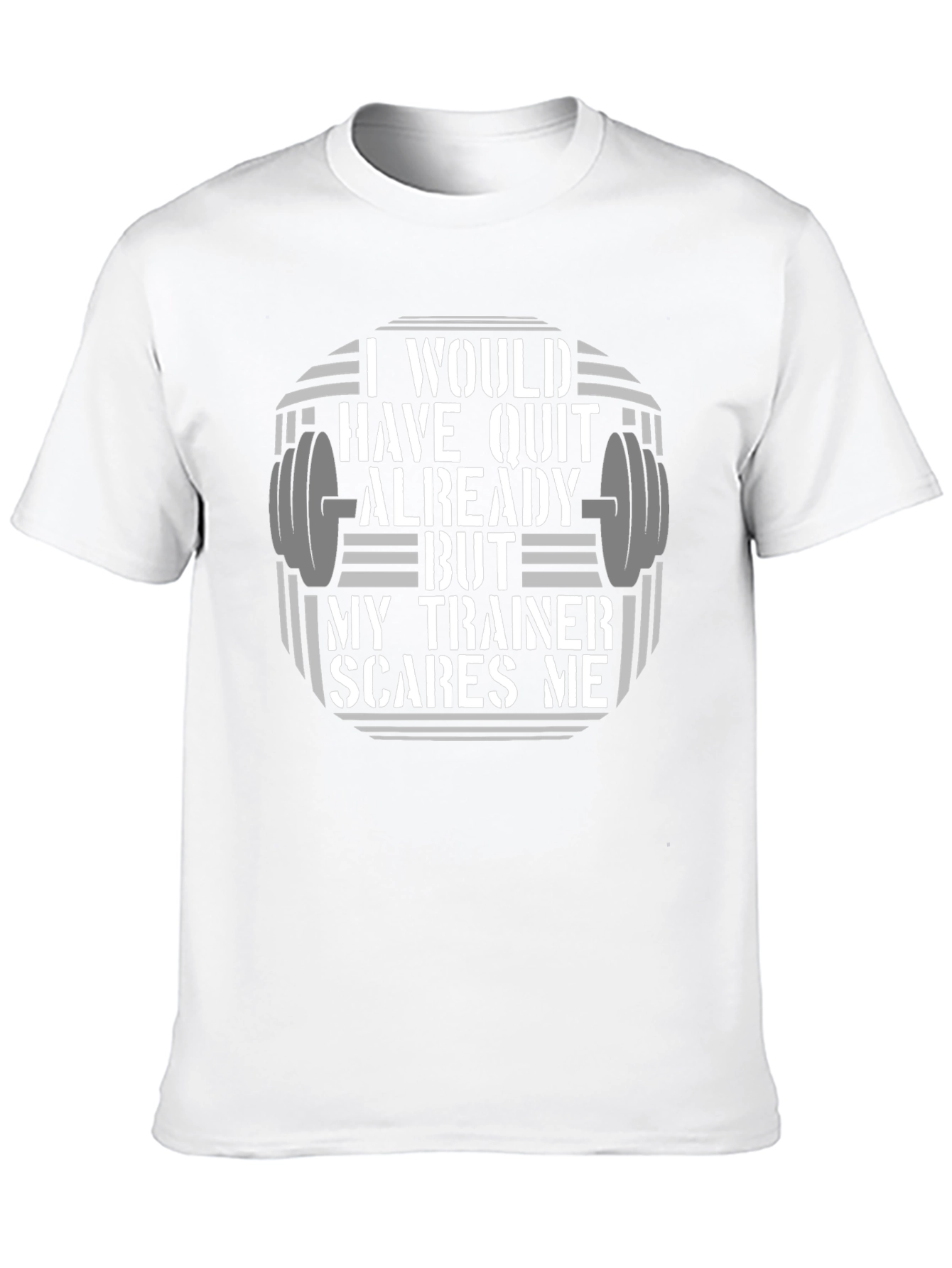 Funny Workout T-Shirt: My Trainer Scares Me