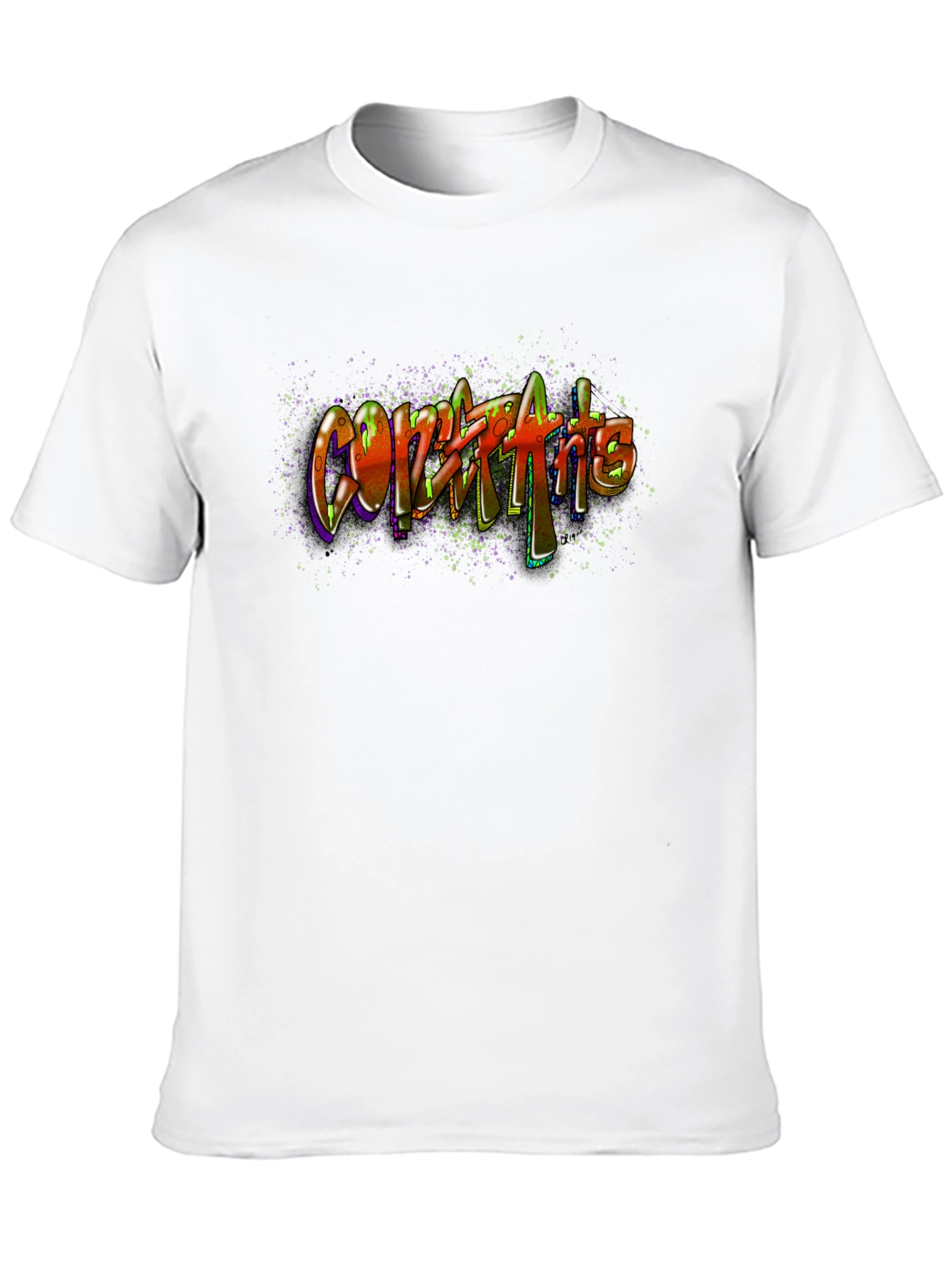 Graffiti Art Black Cotton Tee