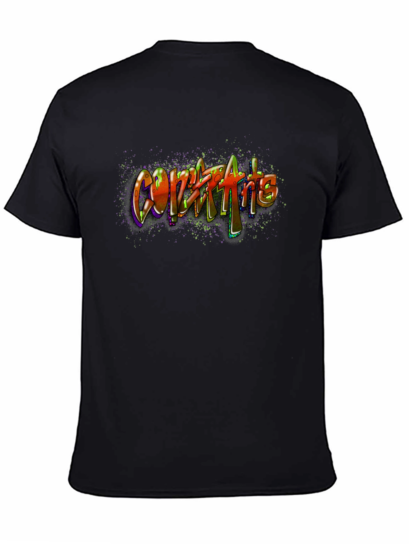 Graffiti Art Black Cotton Tee
