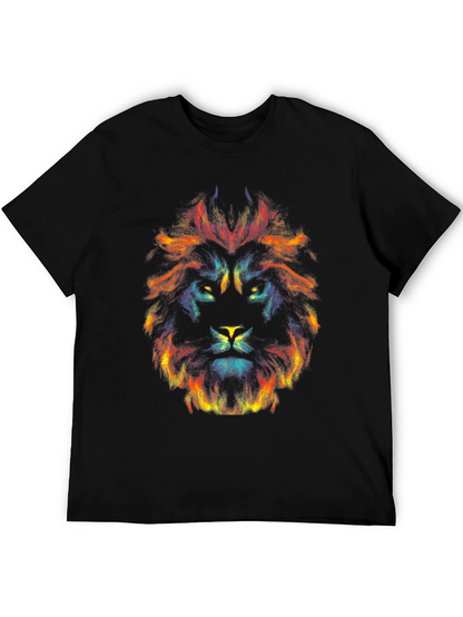 Abstract Lion Graphic Tee - Bold Statement Shirt