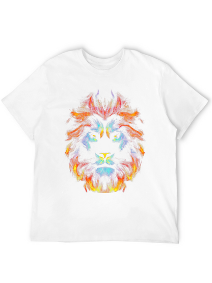 Abstract Lion Graphic Tee - Bold Statement Shirt