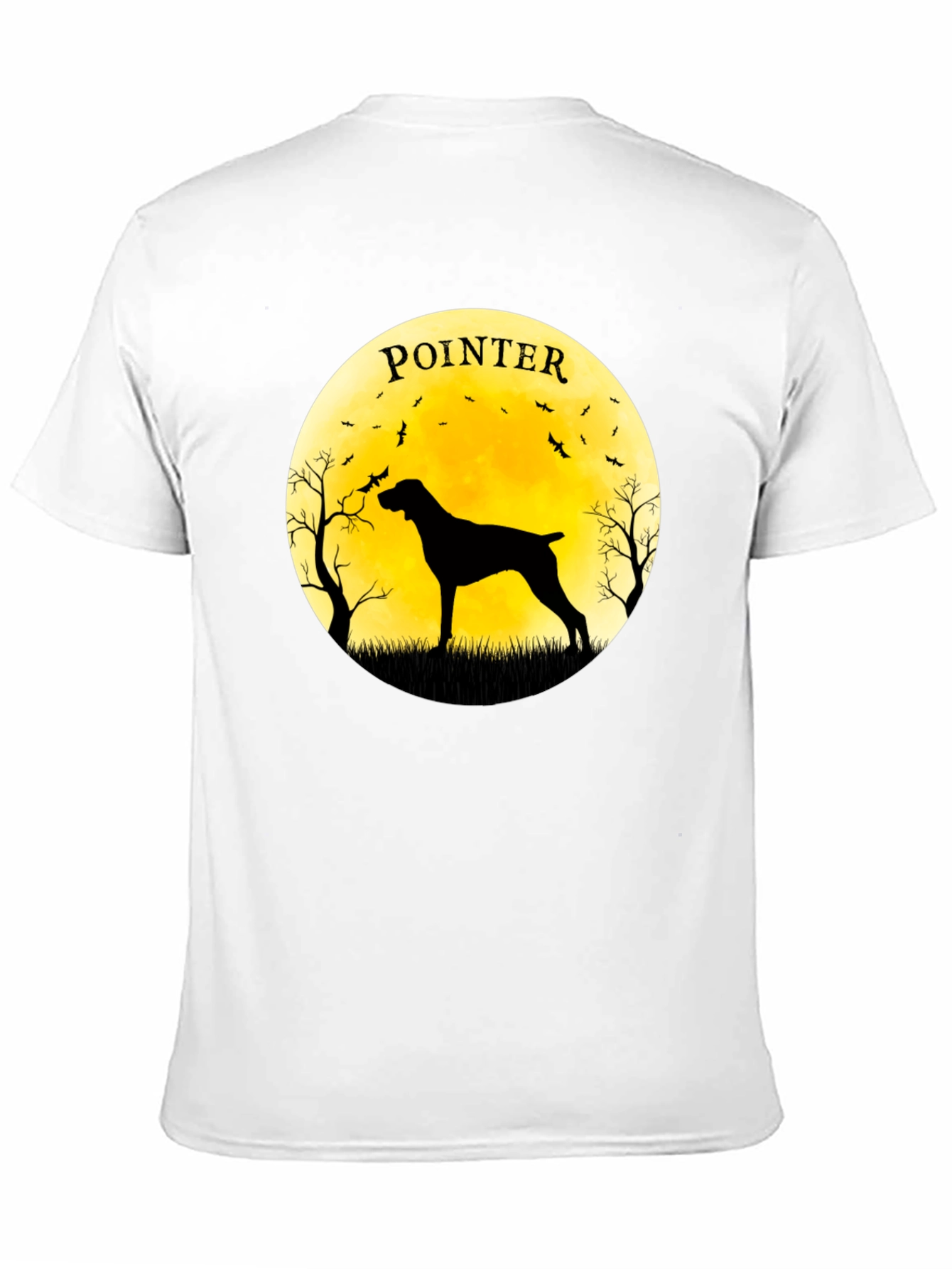 Pointer Dog Silhouette T-Shirt - Moon Graphic Tee