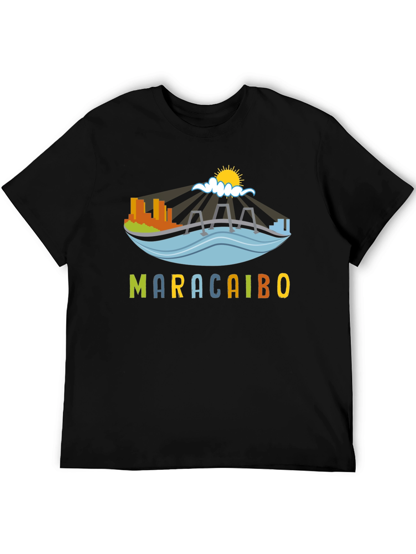 Maracaibo Graphic T-Shirt - Black Crew Neck Tee
