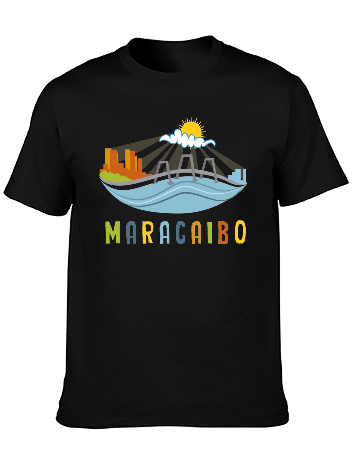 Maracaibo Graphic T-Shirt - Black Crew Neck Tee