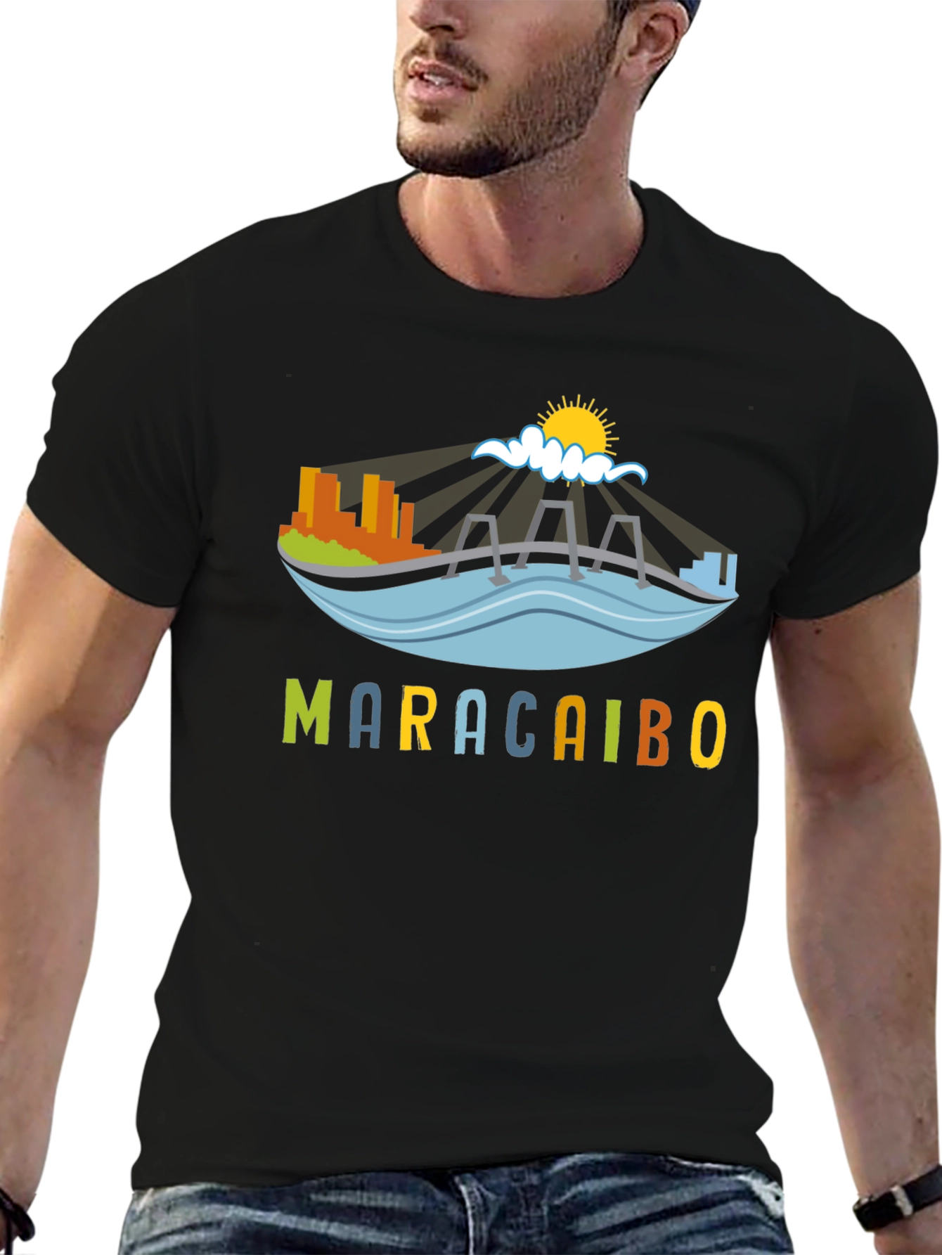 Maracaibo Graphic T-Shirt - Black Crew Neck Tee