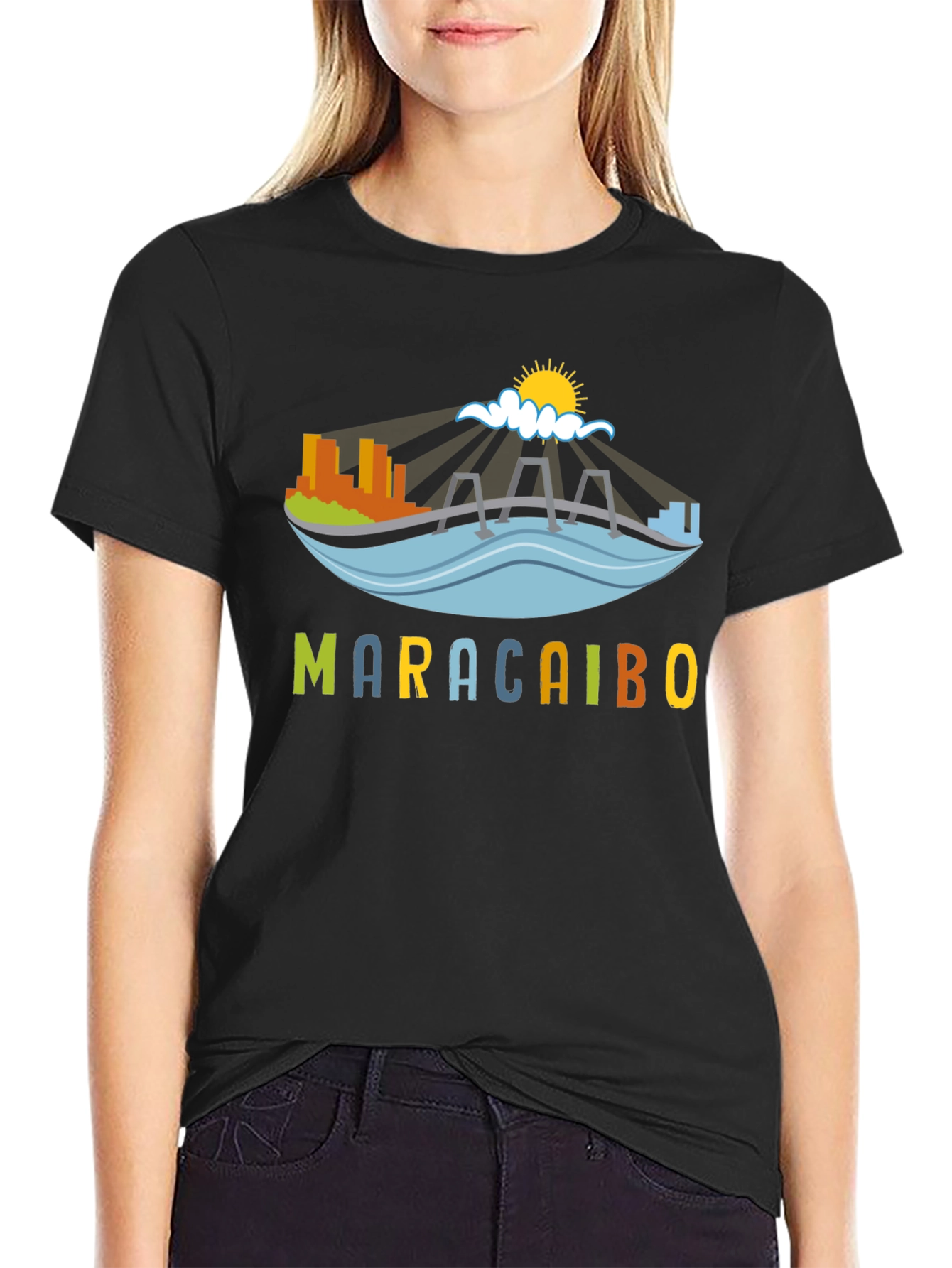 Maracaibo Graphic T-Shirt - Black Crew Neck Tee