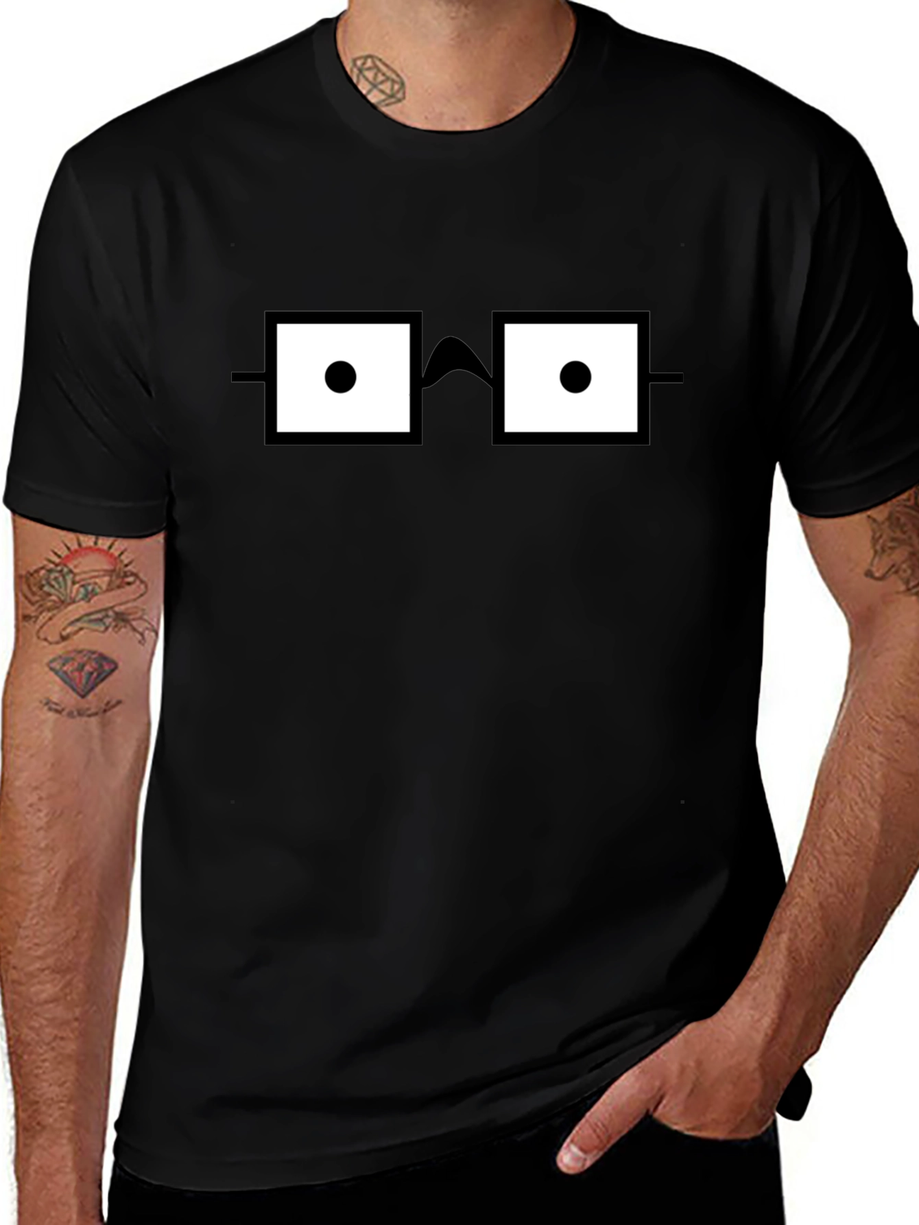 Nerdy Glasses Graphic T-Shirt - Geek Chic