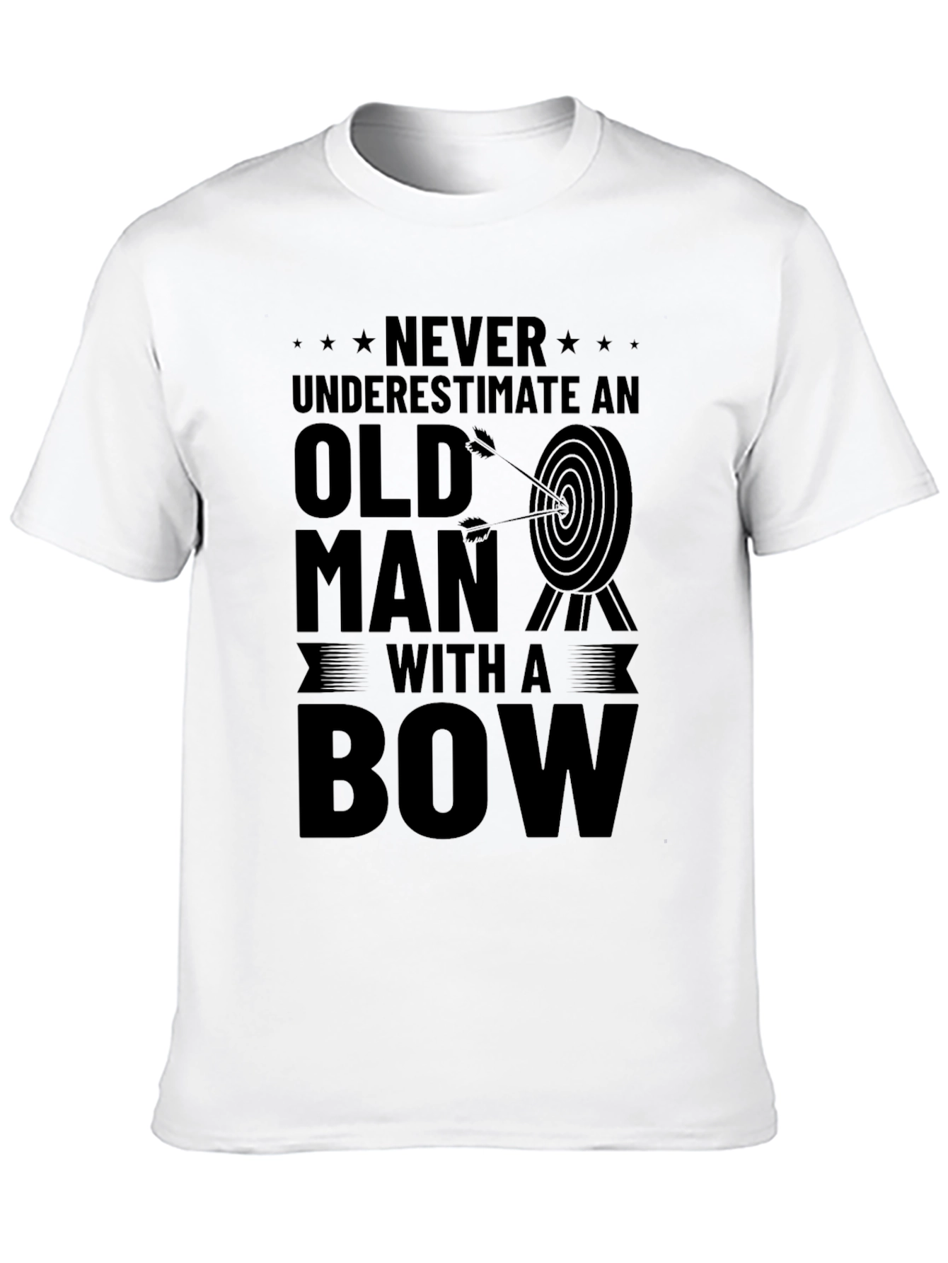 Never Underestimate Old Man With A Bow T-Shirt