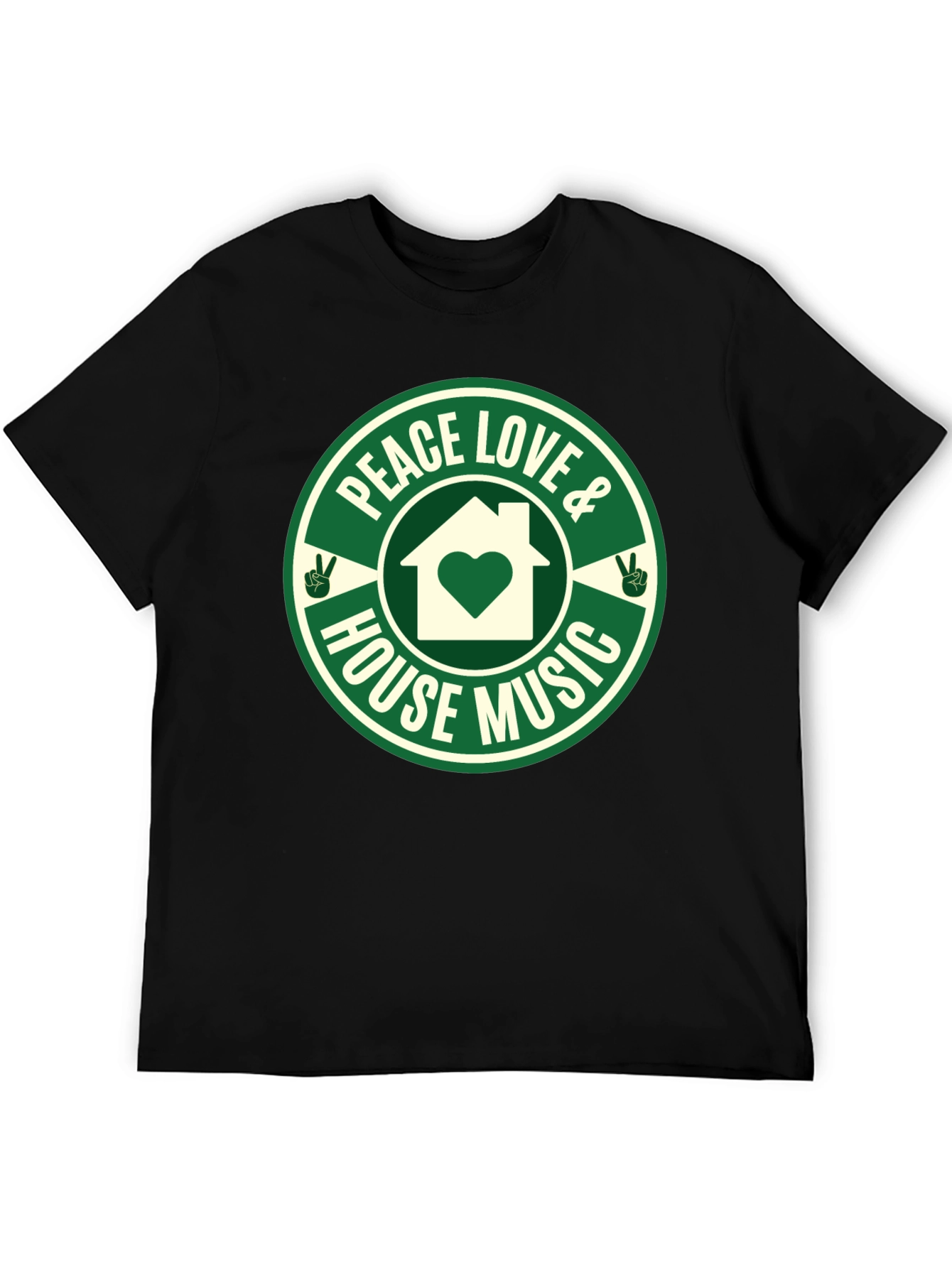 Peace Love House Music Graphic Tee