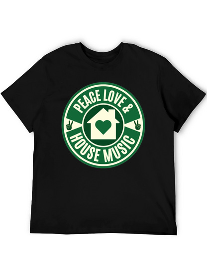 Peace Love House Music Graphic Tee