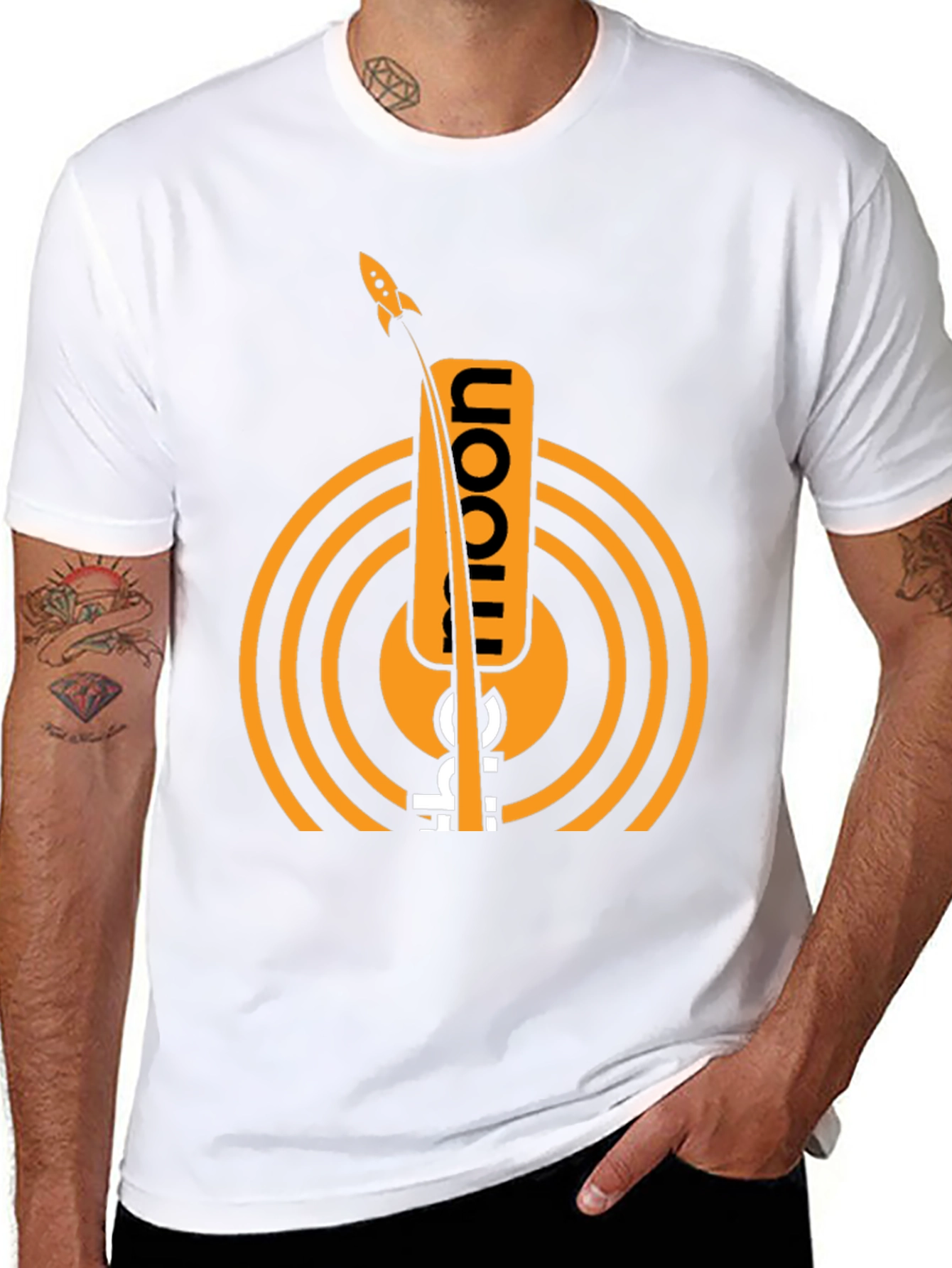 To the Moon Graphic Tee - Crypto Rocket Shirt