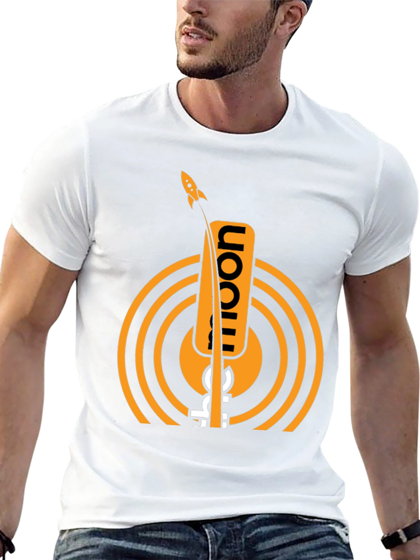 To the Moon Graphic Tee - Crypto Rocket Shirt