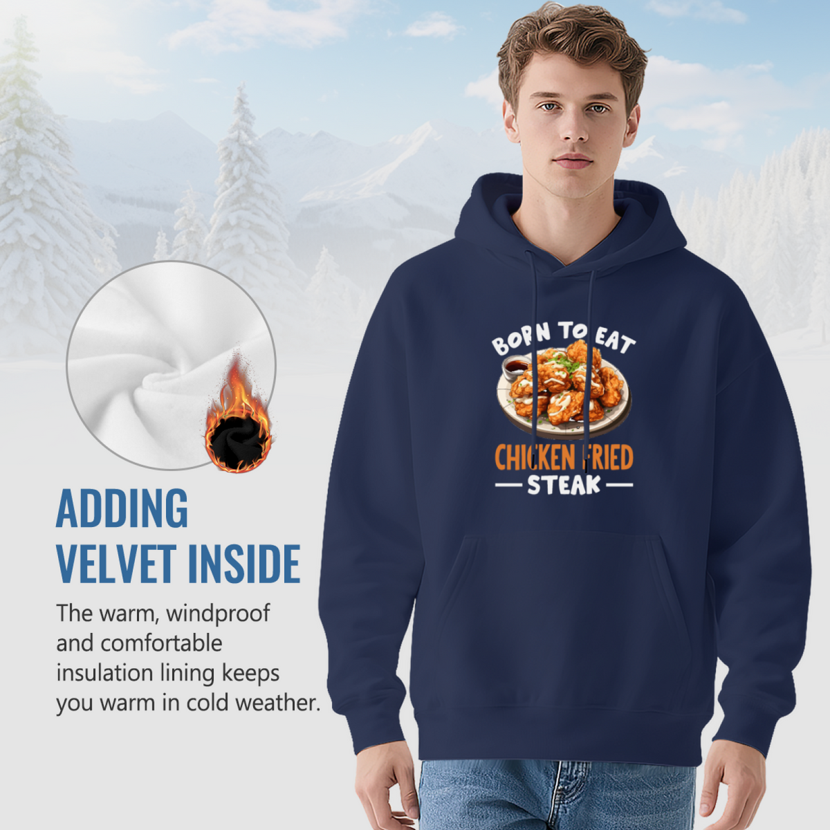 Born to Eat Chicken Fried Steak Hoodie