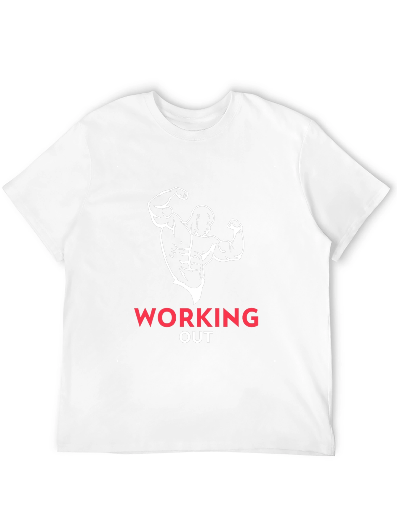 Mens Black Working Out Graphic Tee