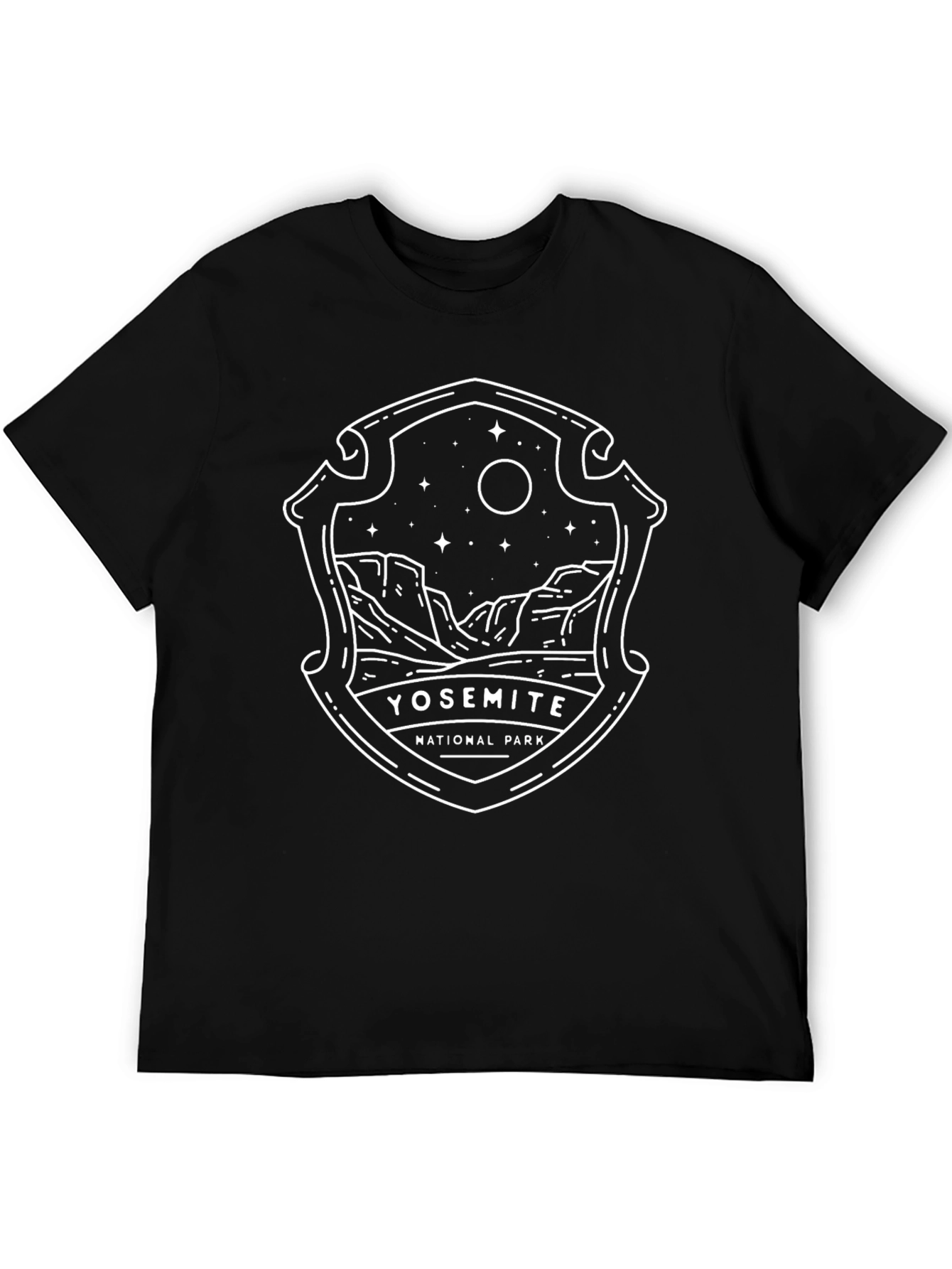 Yosemite National Park Black Graphic T-Shirt