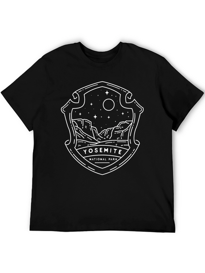 Yosemite National Park Black Graphic T-Shirt