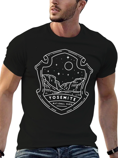 Yosemite National Park Black Graphic T-Shirt