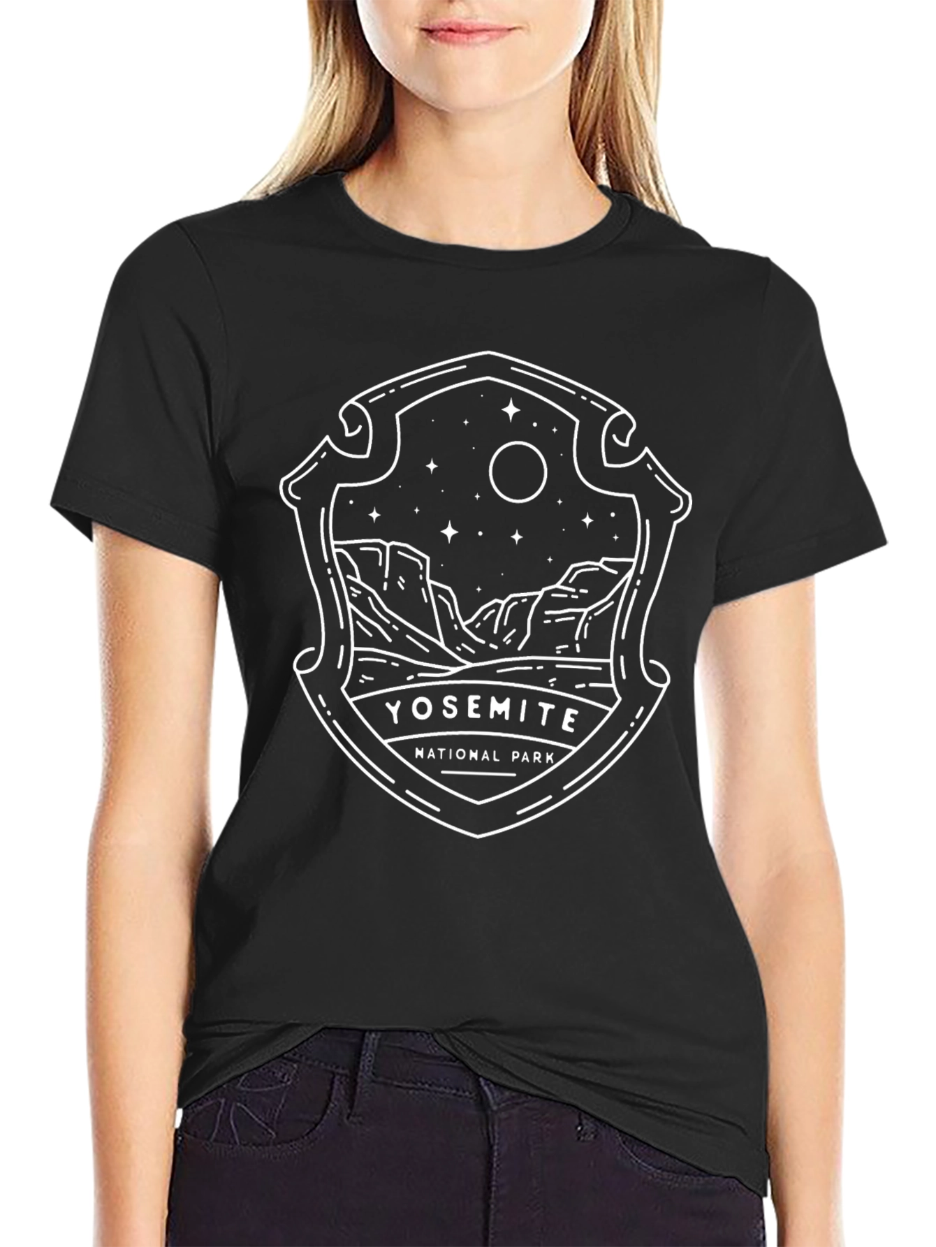 Yosemite National Park Black Graphic T-Shirt