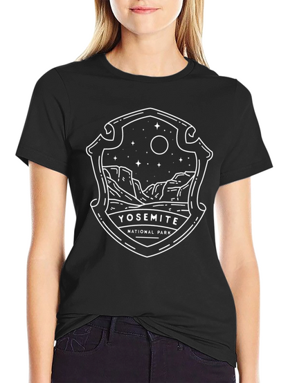 Yosemite National Park Black Graphic T-Shirt