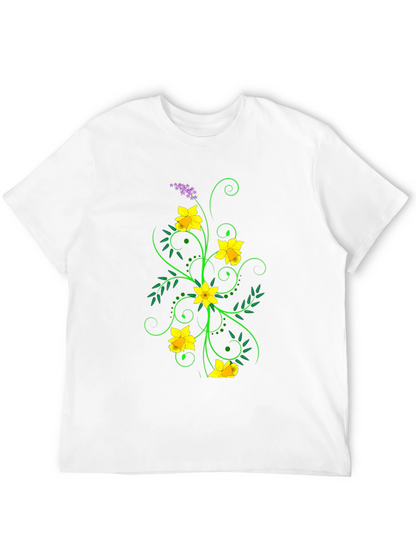 Floral Graphic Black Tee
