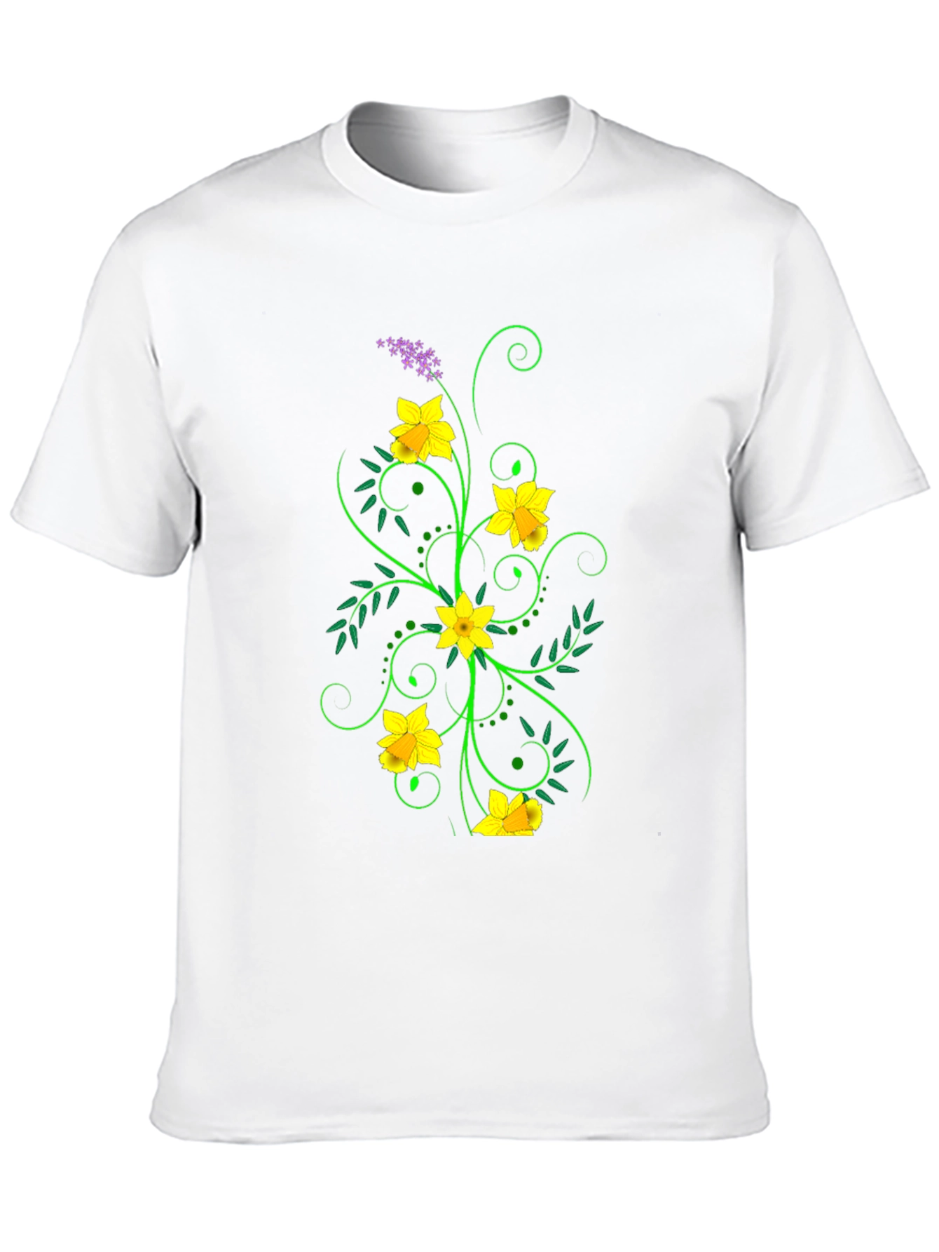 Floral Graphic Black Tee