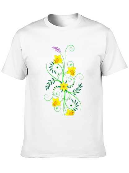 Floral Graphic Black Tee