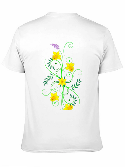 Floral Graphic Black Tee