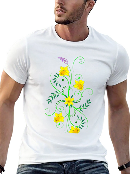 Floral Graphic Black Tee